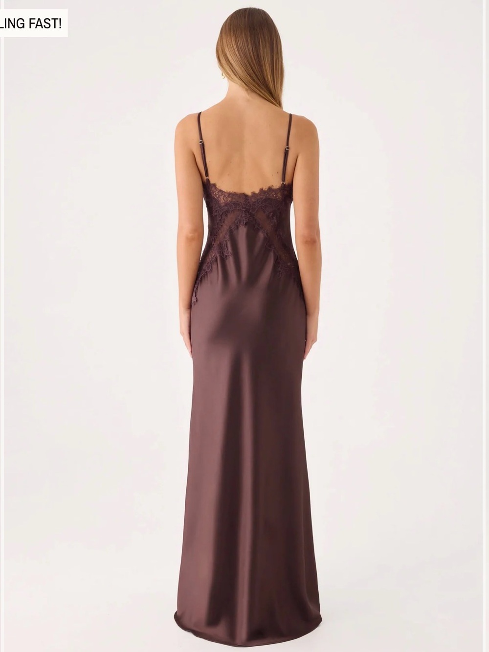 Peppermayo Winona night slip maxi dress - chocolate - Picture 2 of 8
